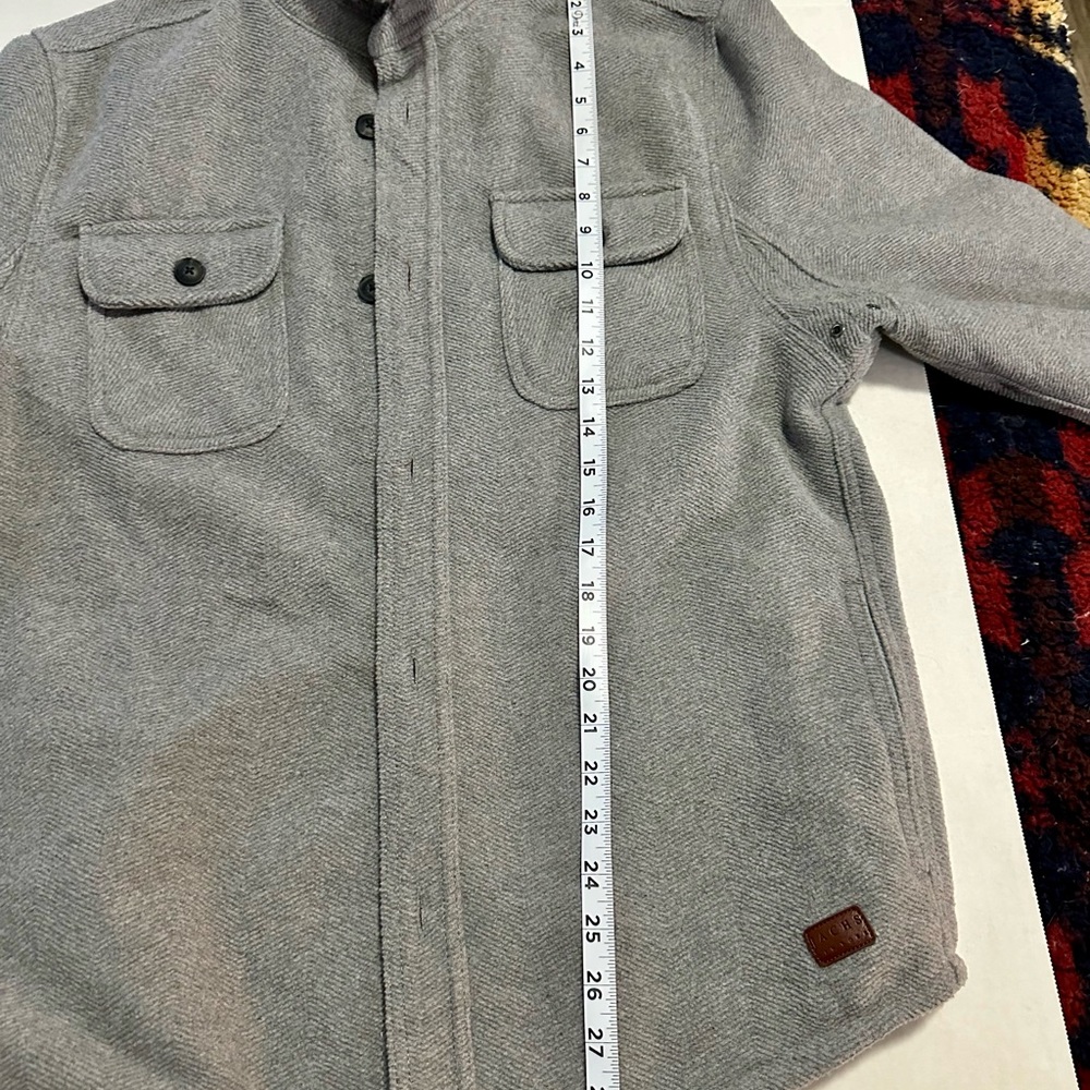 Jachs Men’s Gray Heavyweight Shirt Jacket | Size … - image 3